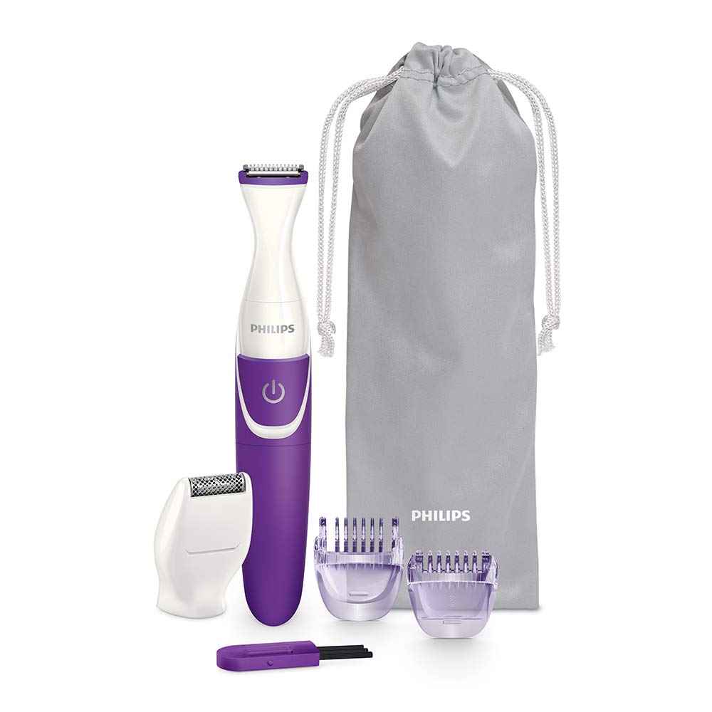 Buy Philips BRT383/15 Essential Bikini Trimmer Trim, Shave & Style (Purple) - Purplle
