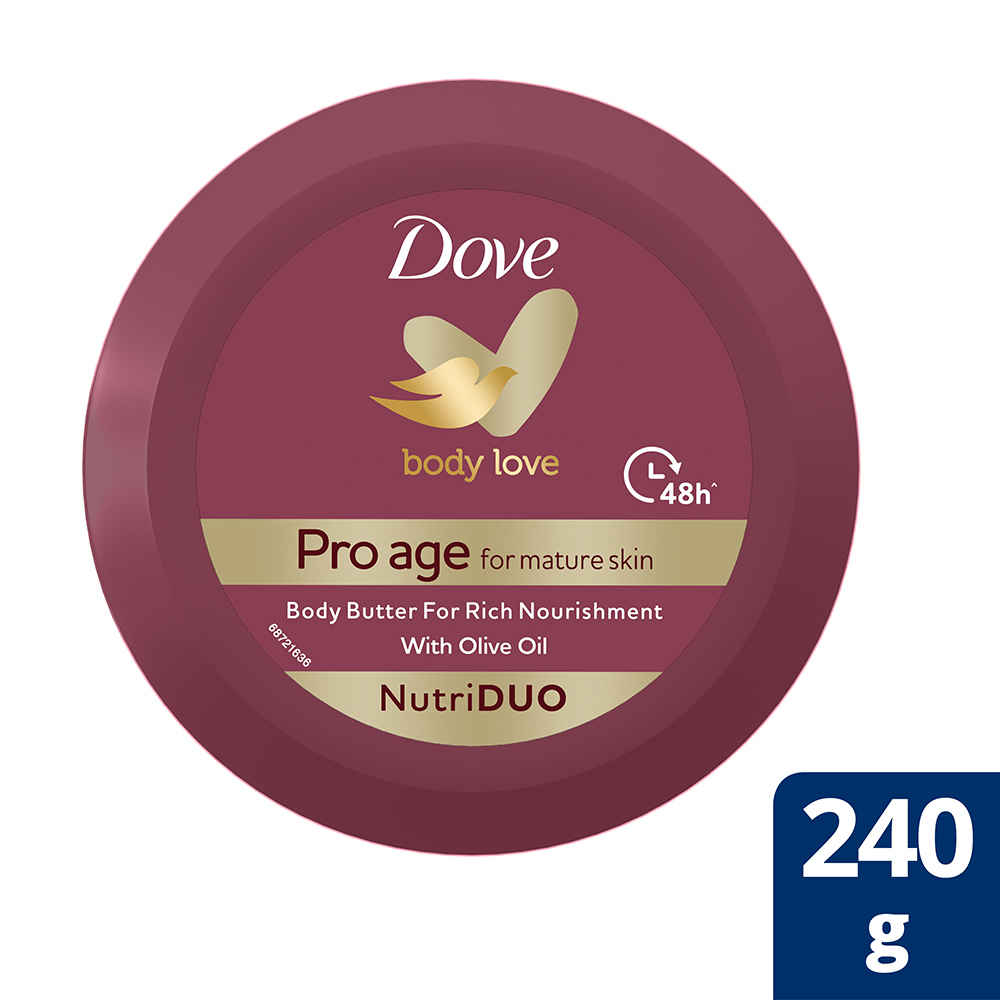 Buy Dove Body Love Pro Age Body Butter, for Mature Skin, Paraben Free, 240g - Purplle