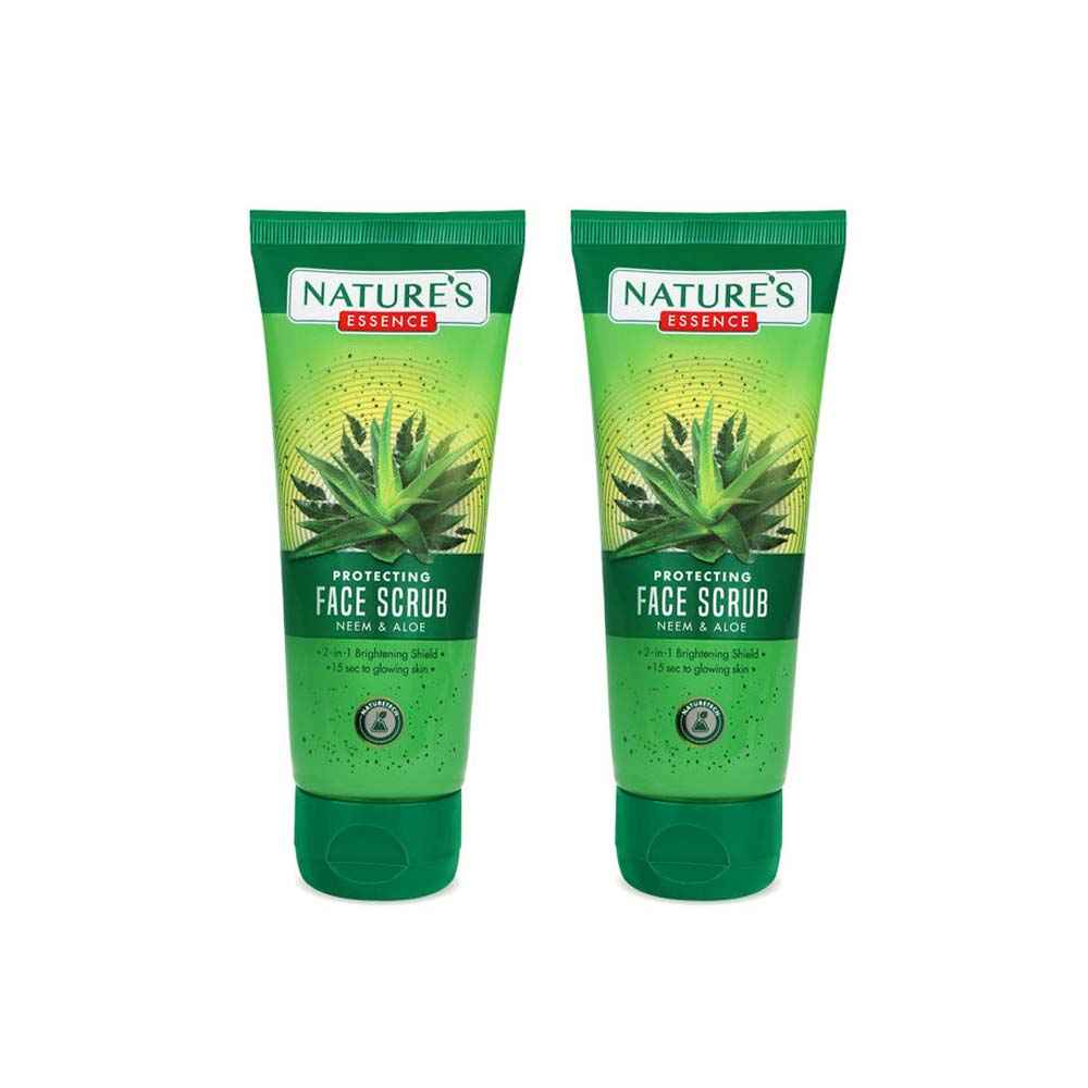 Buy Nature's Essence Protecting Neem & Aloe Face Scrub, 65 ml Pack of 2 - Purplle
