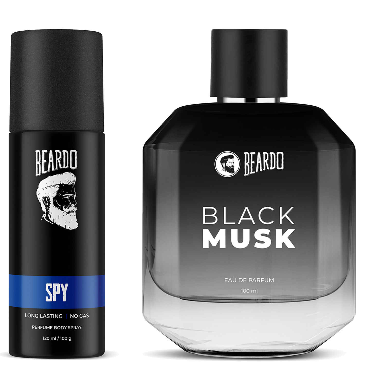 Buy Beardo Black Musk Eau de Parfum (EDP 100 ml) and Spy Body Spray Perfume 100 ml pack of 2 - Purplle