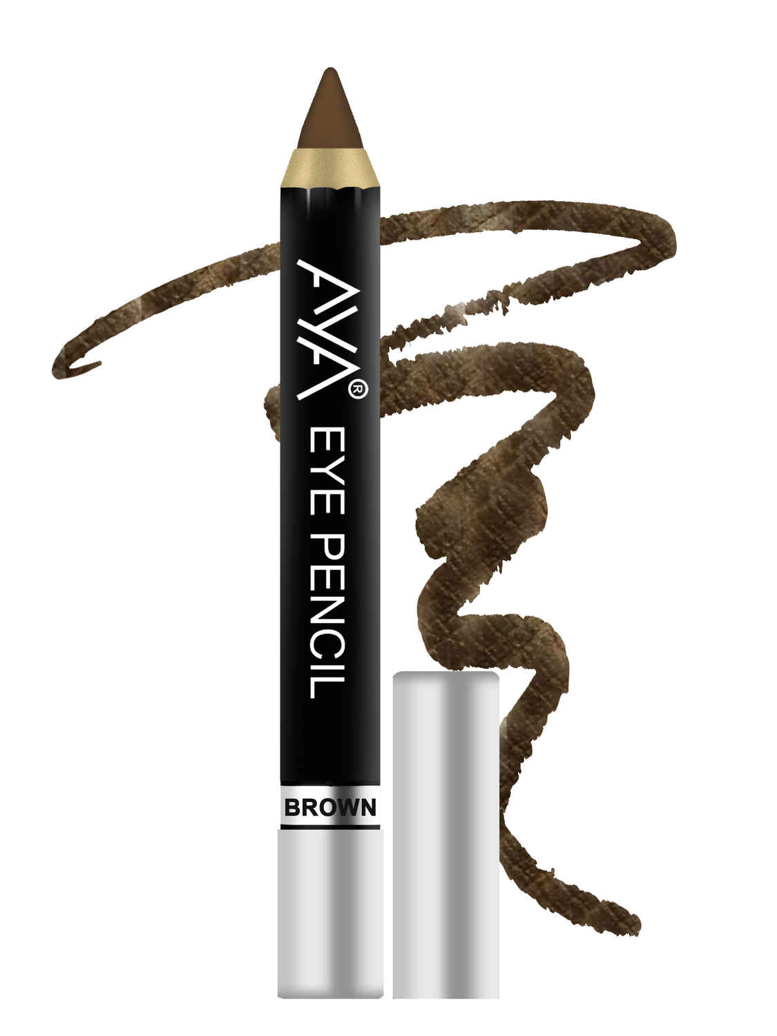 Buy AYA Eye Pencil For Eye Liner / Kajal - Brown - 2.8 gm - Purplle