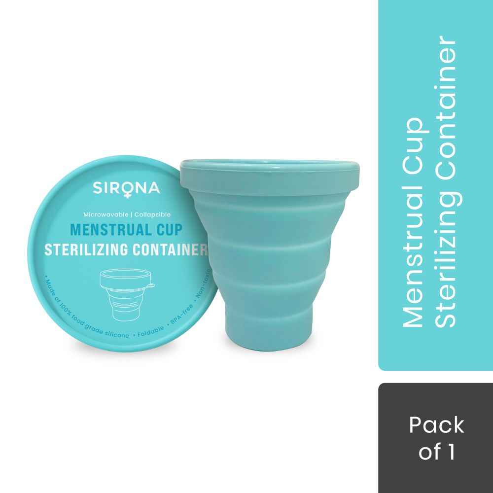 Buy Sirona Collapsible Silicone Cup Foldable Sterilizing Container Cup for Menstrual Cups - 1 Unit | Microwave Friendly - Pack of 1 - Purplle