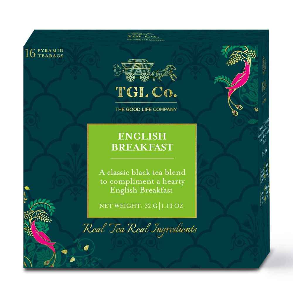 Buy TGL Pure English Breakfast Tea Bags 16 Tea Bags | English Breakfast Black Tea Bags - Purplle