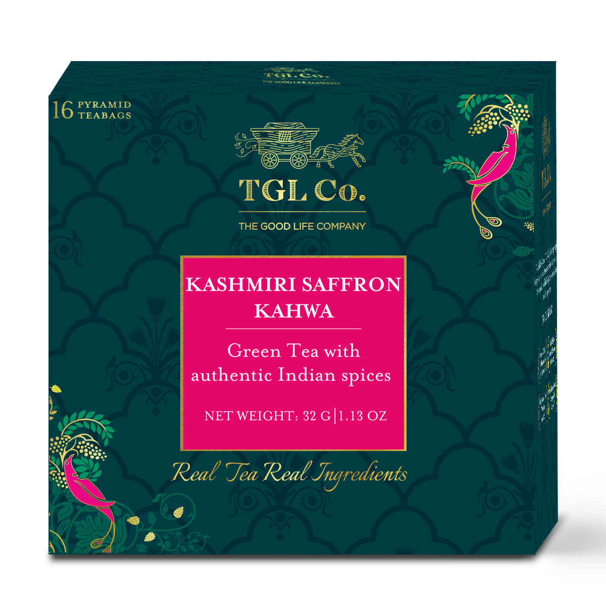 Buy TGL Kashmiri Kahwa Tea Green Tea Bags, 16 Tea Bags with Green Tea | Detox Green Tea - Desi Kahwa - Purplle