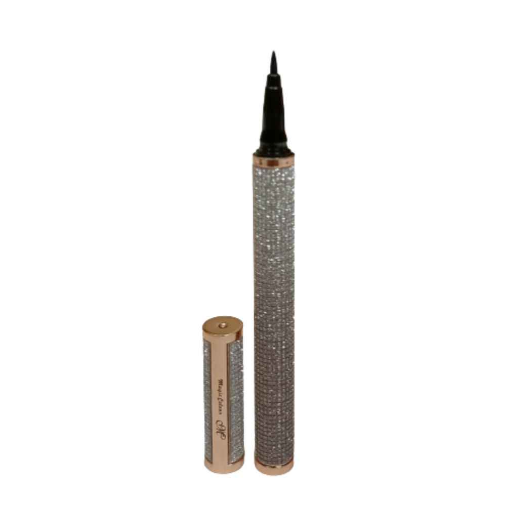 Buy Magic Colour Ultra Black HD Eye Liner Pen with Silver Glitter Body, Waterproof, Fast Drying, Long Lasting, Smudge Proof, Single Stroke High Definition Matte Finish Eye Makeup (1 ml, Jet Black) - Purplle
