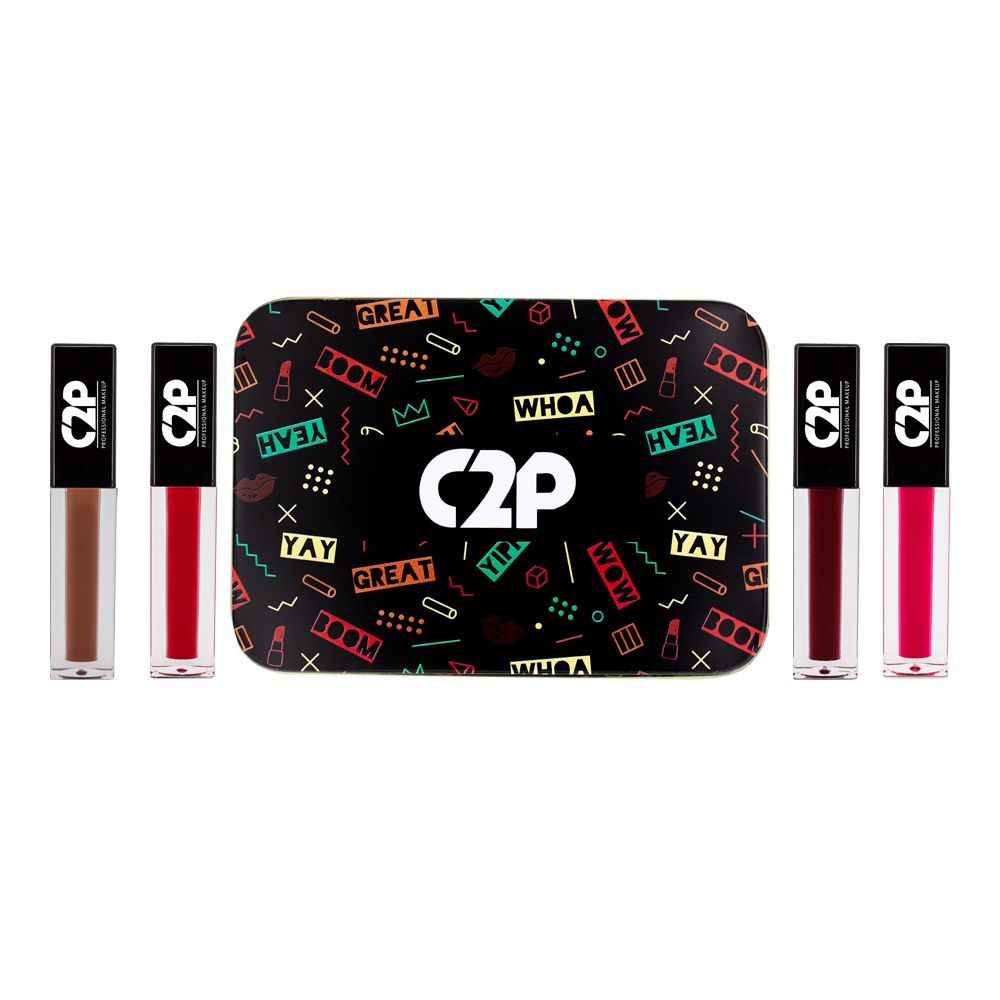 Buy C2P Pro Epic Matte 4 in 1 Liquid Lipstick Combo Set (Pack Of 4) - Purplle