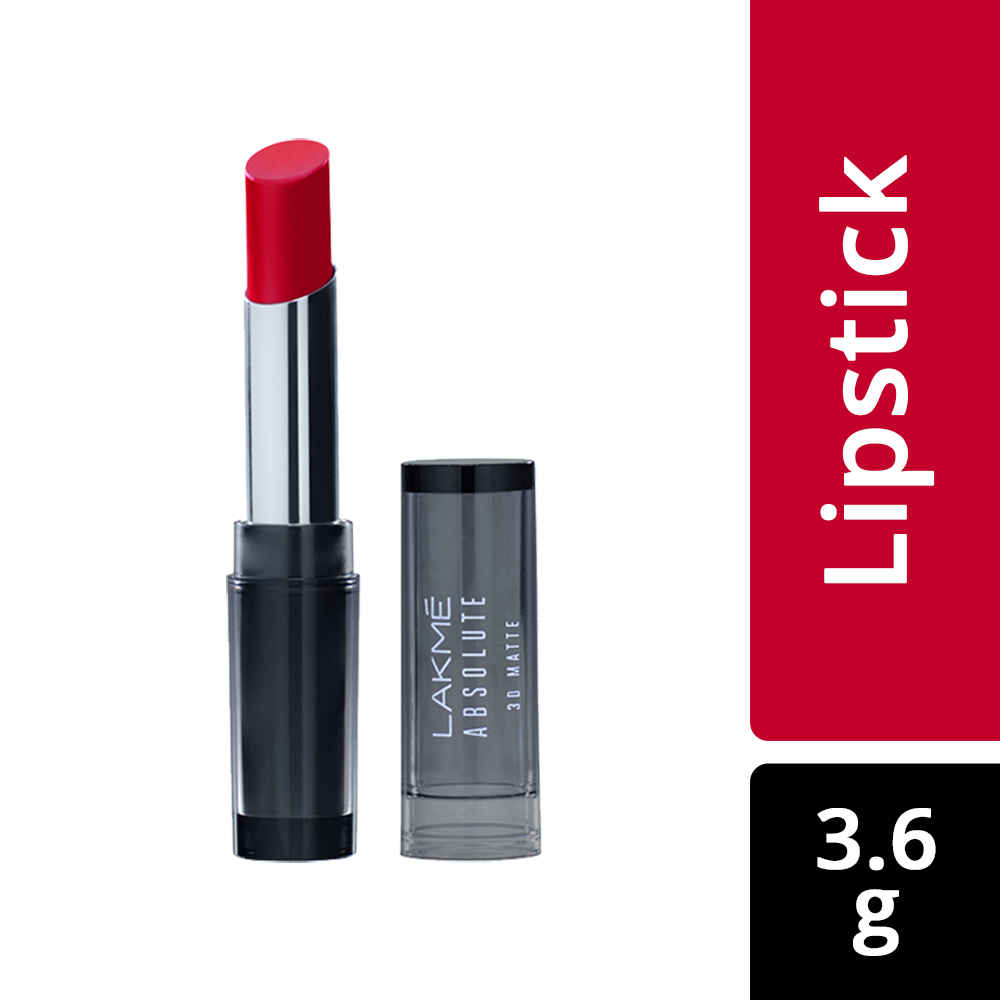 Buy Lakme Absolute 3D Lipstick, Red Carnival (3.6 gm) - Purplle