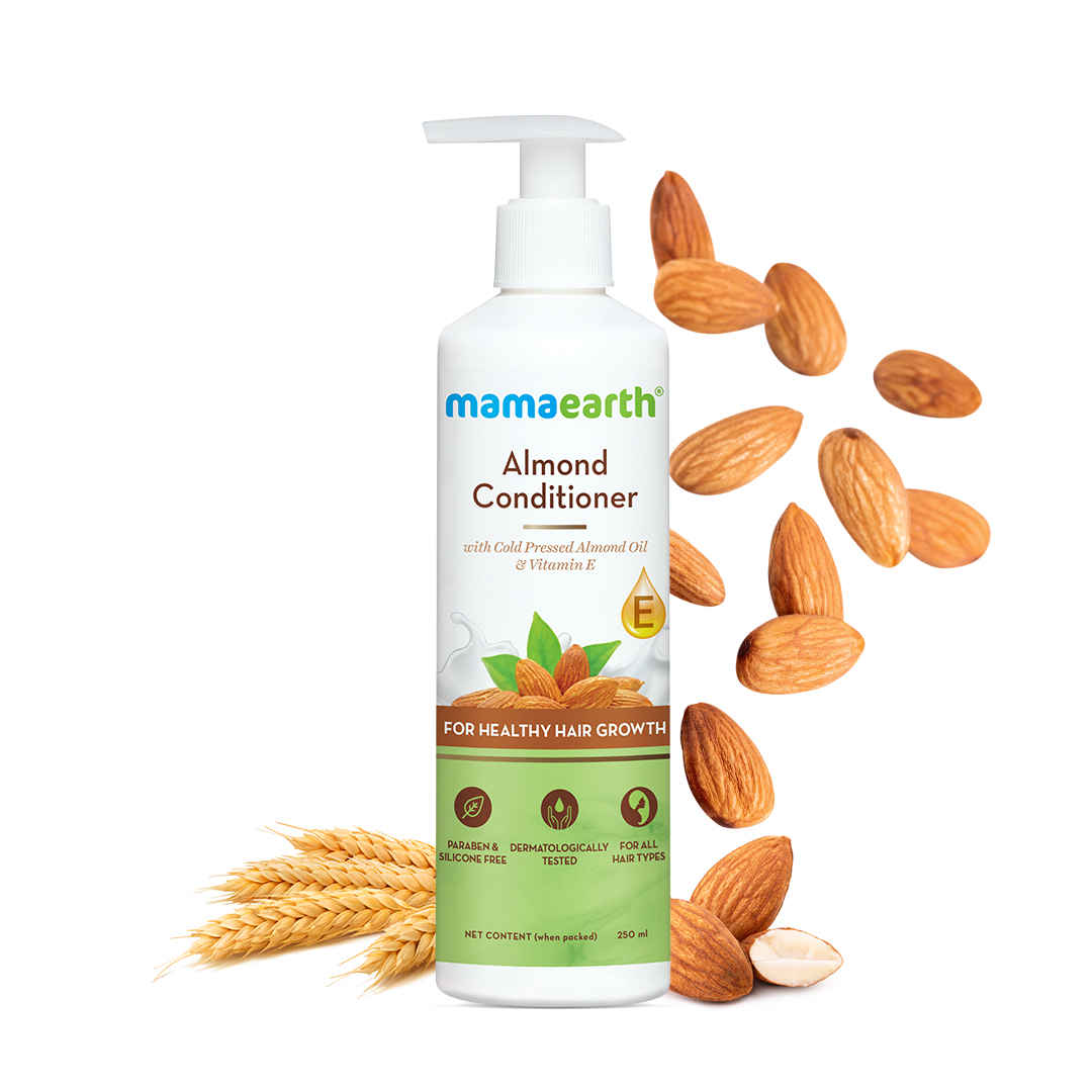 Buy Mamaearth Almond Conditioner| For Healthy Hair Growth| Deep Nourishment| With Almond Oil and Vitamin E | Pore Paraben Free | Silicone Free | Safe for Chemically Treated Hair | 100% Vegan | - 250 ml - Purplle