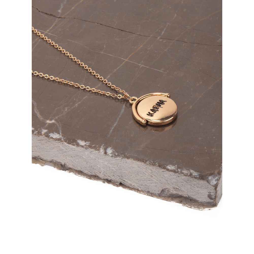Buy Lilly & Sparkle Alloy Gold Toned Delicate Necklace Karma Pendant For Women - Purplle