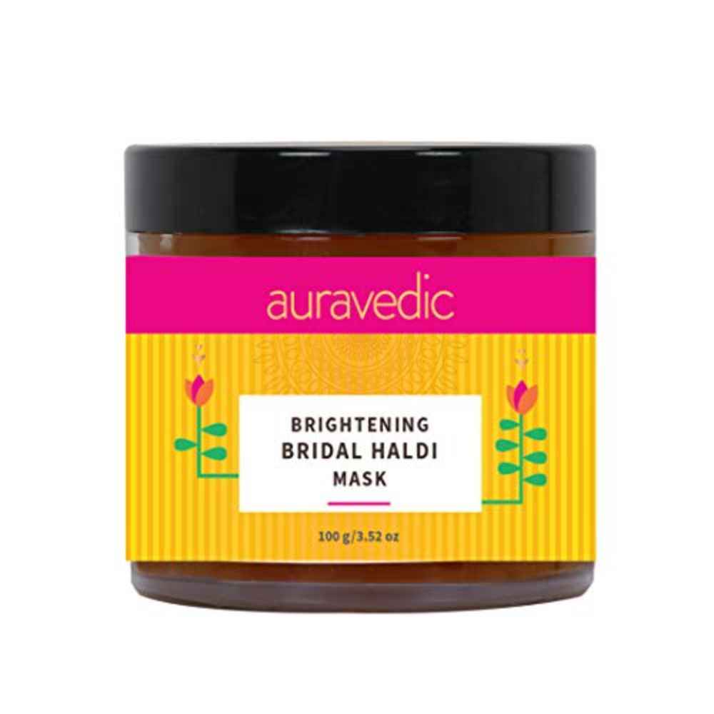 Buy Auravedic Bridal Haldi Face pack for Glowing Skin.Turmeric/Vitamin C Bridal glow Detan Face pack for Skin Lightening/brightening for Women/Men (Paraben free) (100 g) - Purplle