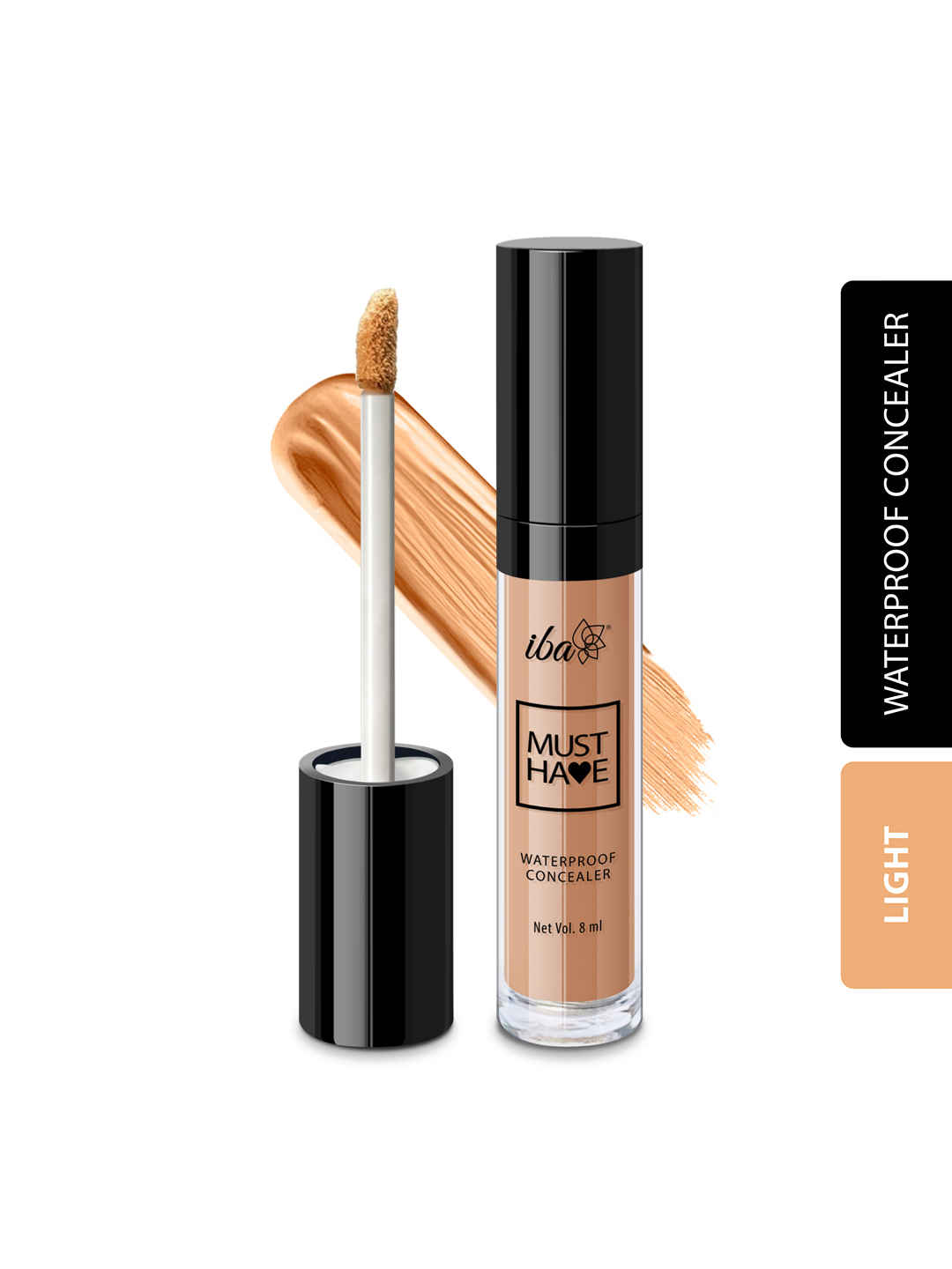 Buy Iba Must Have Waterproof Concealer Matte Finish - Light, 8 ml | Full Coverage & Long Lasting l Oil Free & Lightweight | Easily Blendable Concealer For Face Makeup | 100% Natural, Vegan & Cruelty-Free - Purplle