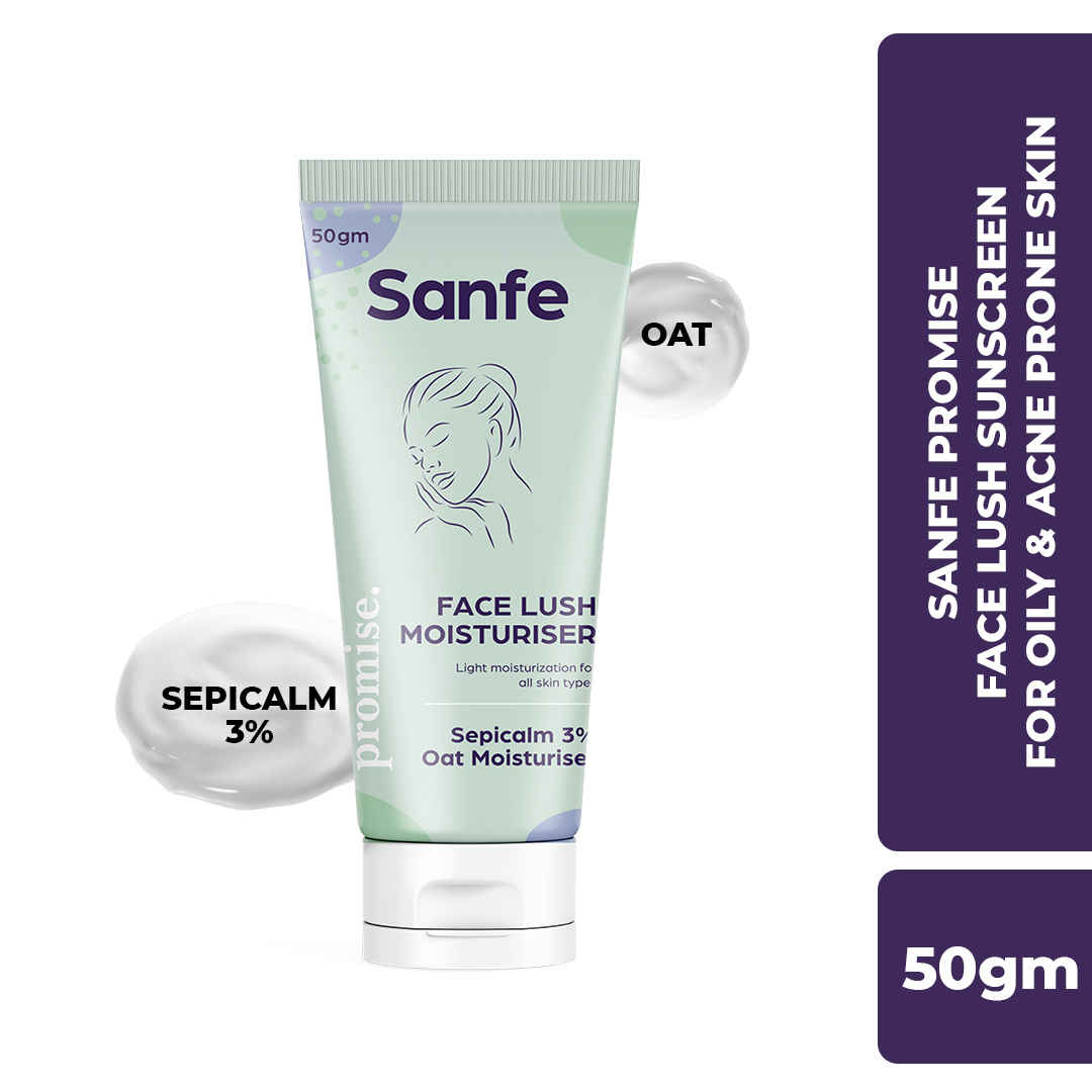 Buy Sanfe.Beauty Promise 3% Sepicalm Face Lush Moisturiser | For Oily & Acne Prone Skin, 50gm | Lightweight Moisturizer, By Sanfe (Multicolor) | Sepicalm Face Moisturizer | Face Moisturizer for Oily Skin and Acne | Fragnance Free Face Moisturizer - Purplle