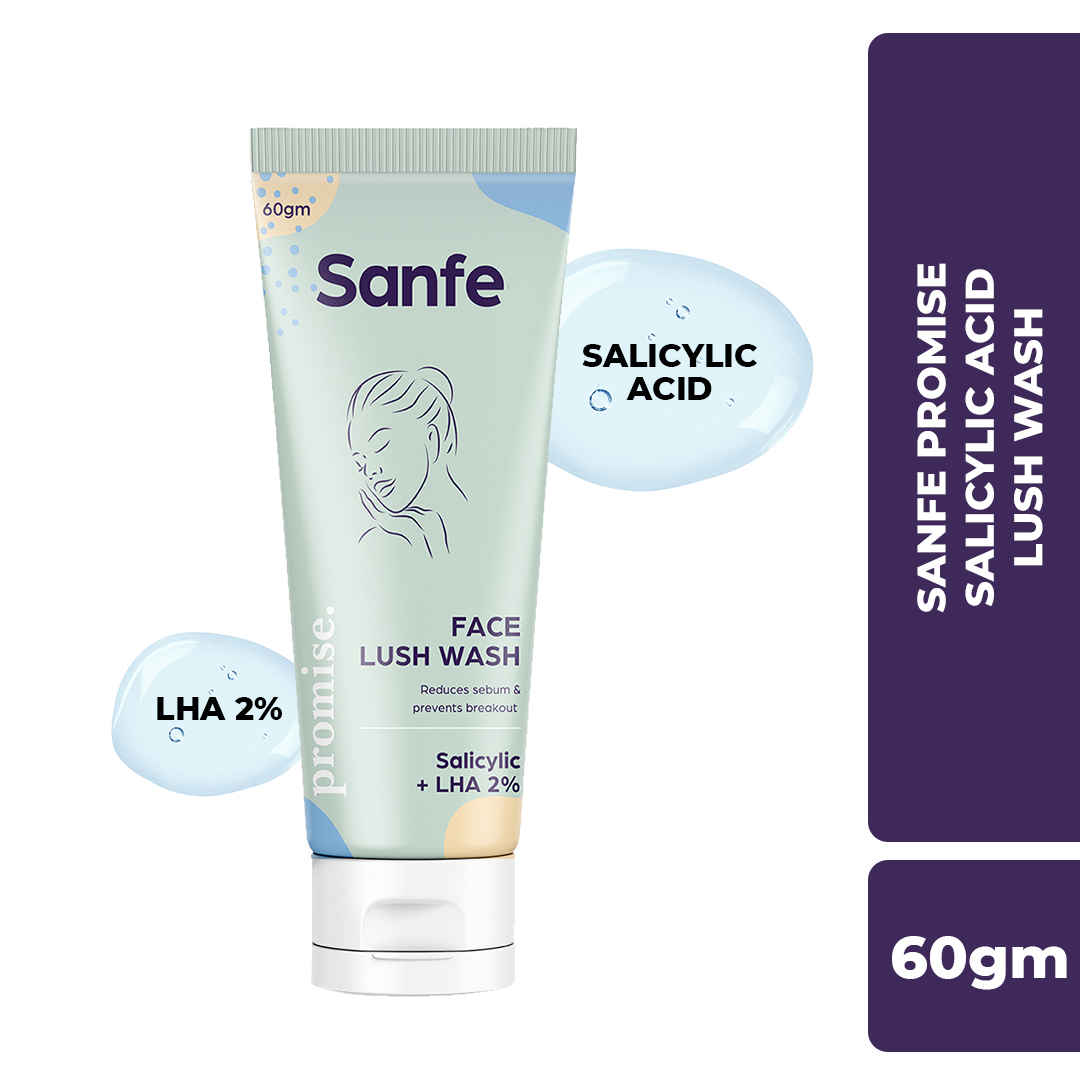Buy Sanfe.Beauty Promise Salicylic Acid Face wash - Salicylic + LHA 2% Face Cleanser | Salicylic Acid For Oily, Acne-Prone Skin, 60ml By Sanfe (Multicolor) | Face Wash for Acne-Prone Skin | Face Wash For Oily Skin | Face Wash For Pimples - Purplle
