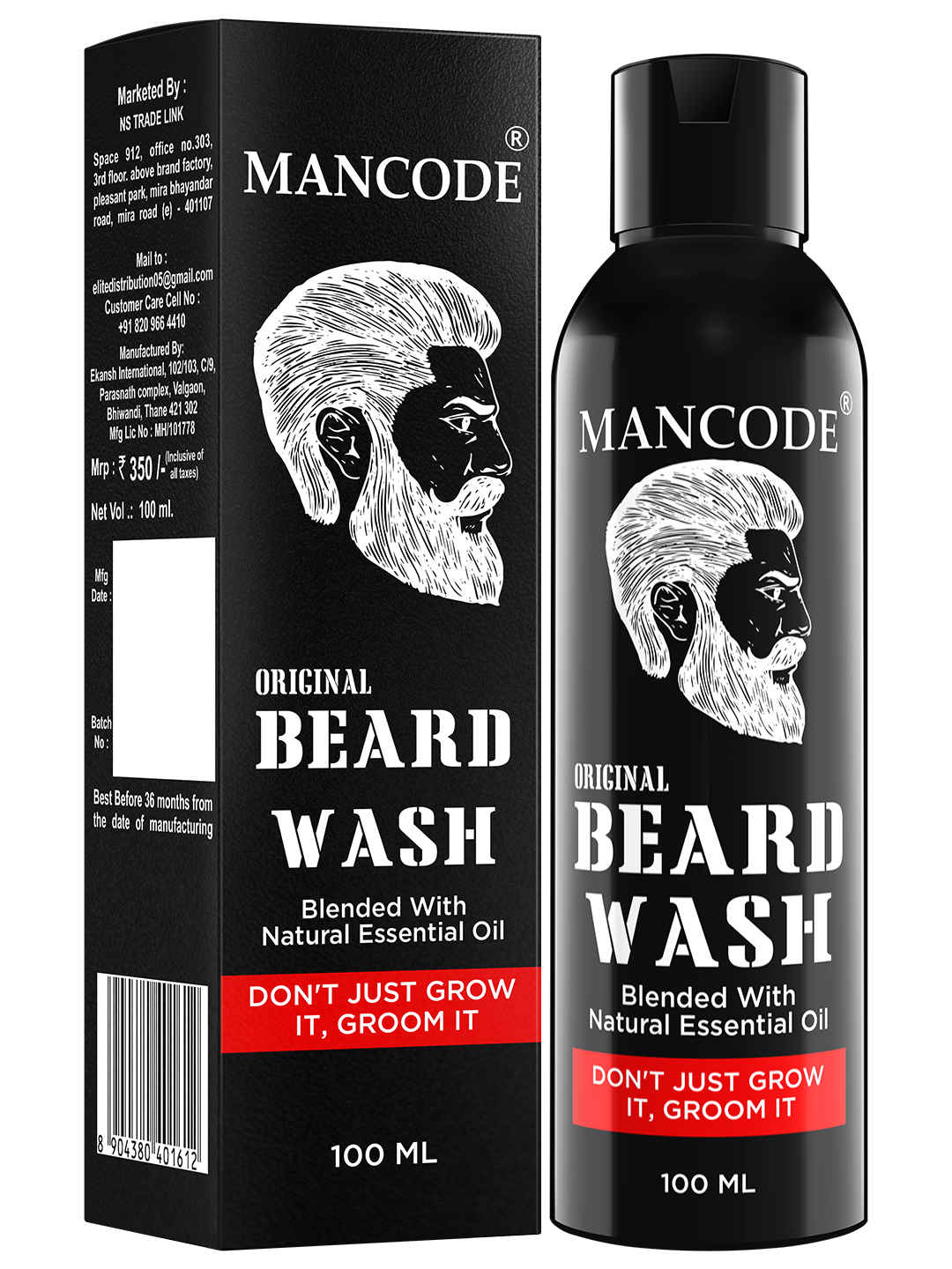 Buy Mancode Beard Wash Original For Men Blended with Natural Essential Oil (100 ml) - Purplle