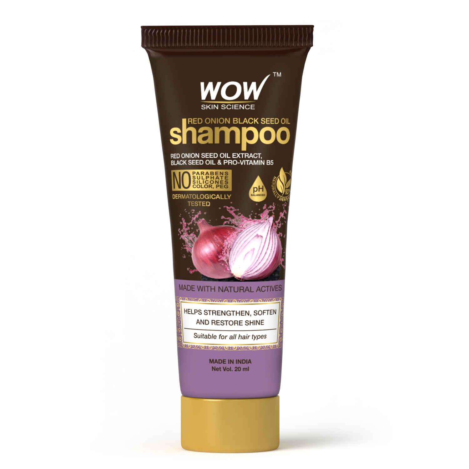 Buy WOW Skin Science Onion Shampoo(20 ml) - Purplle