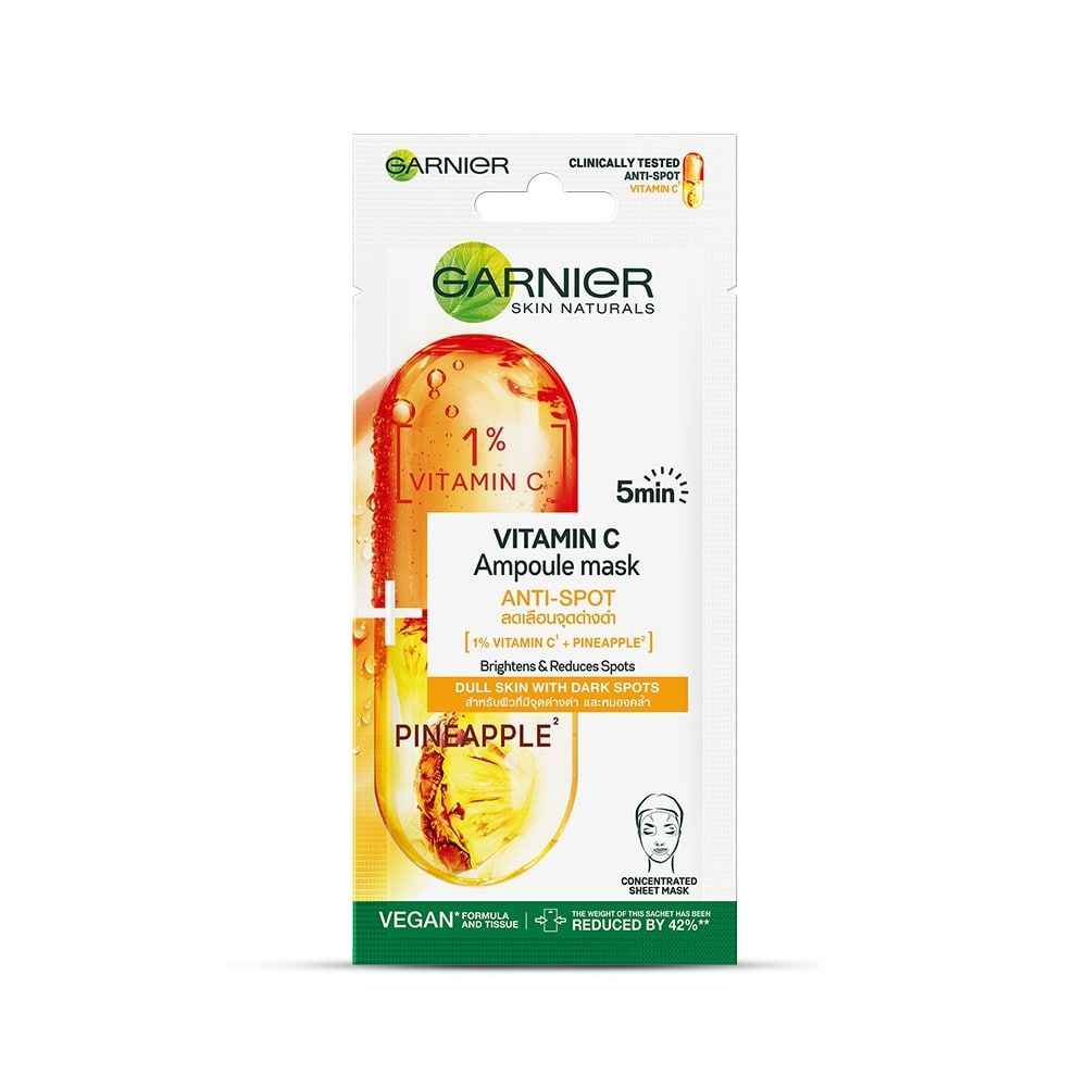 Buy Garnier Hyaluronic Acid Ampoule Face Sheet Mask With Watermelon - For Dull And Extreme Dry Skin (15 g) - Purplle