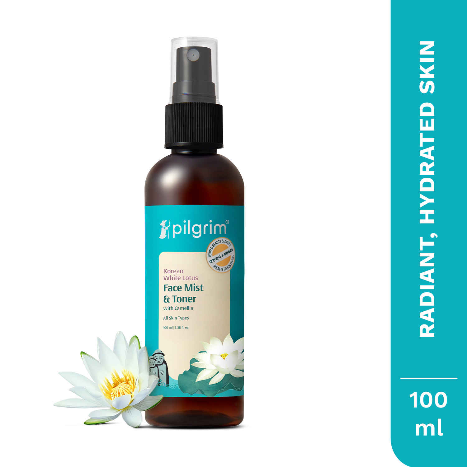 Buy Pilgrim White Lotus Natural Face Mist & Toner, 100 ml - Purplle