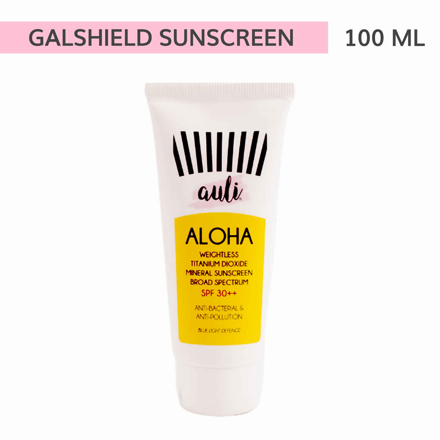 Buy AULI Broad Spectrum Gel Sunscreen - Aloha | 100GM | Organic | Harmful Chemical Free - Purplle