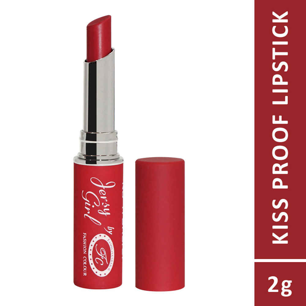 Buy FASHION COLOUR KISS PROOF NO TRANSFER LIPSTICK - 8 Dull Red - Purplle