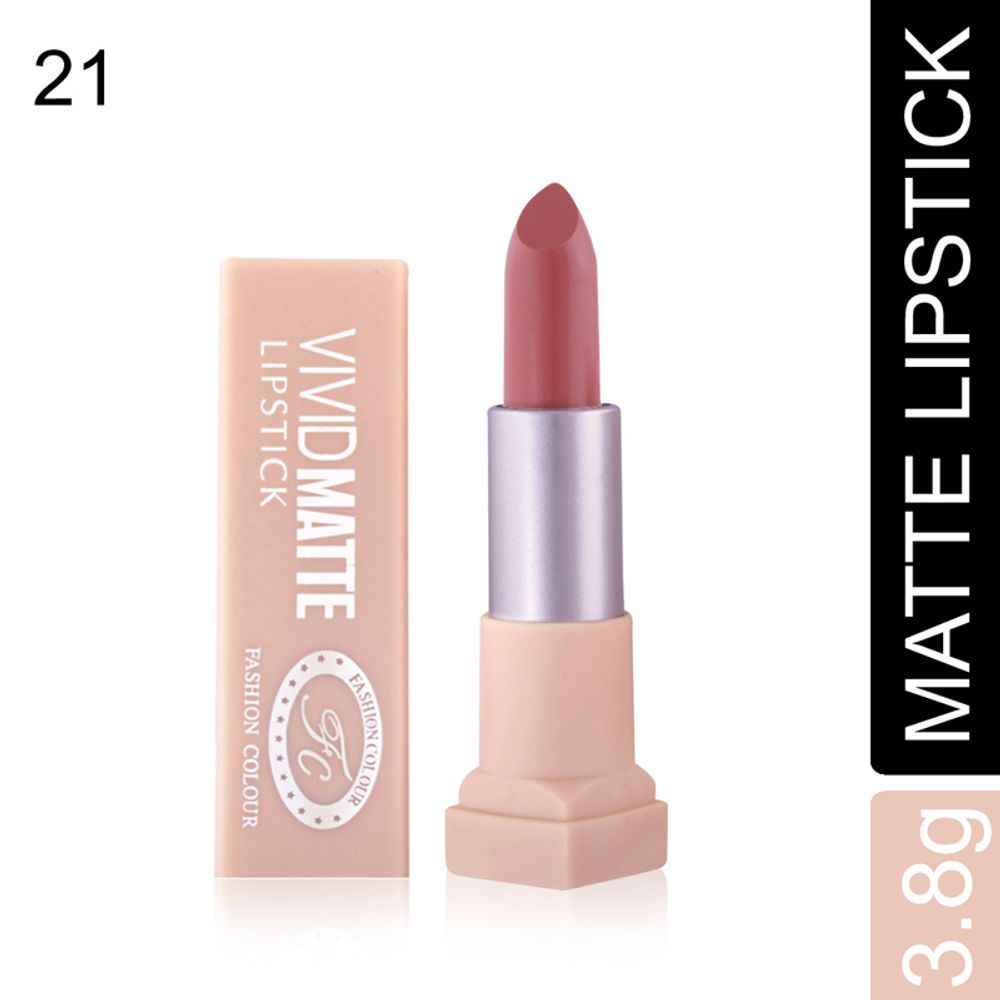 Buy FASHION COLOUR VIVID MATTE LIPSTICK - 21 Nude Pink - Purplle