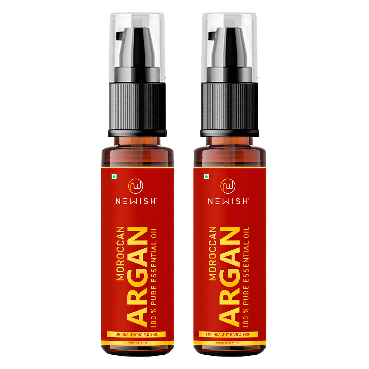 Buy Newish® Moroccan Argan Oil for Hair and Face 30ml (Pack of 2) - Purplle