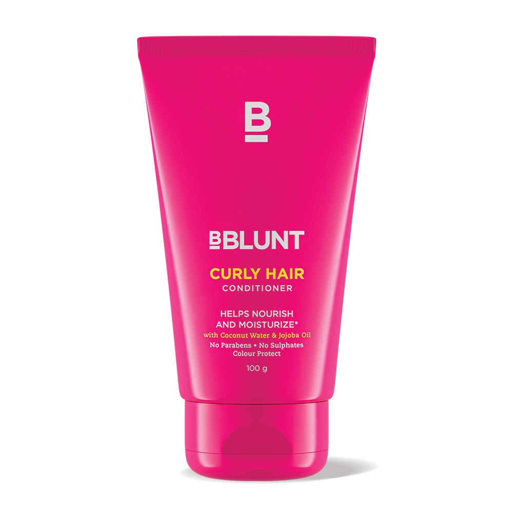 Buy BBLUNT Curly Hair Conditioner for curly hair, with Coconut Water & Jojoba Oil. No Parabens, Sulphates. 100gm - Purplle