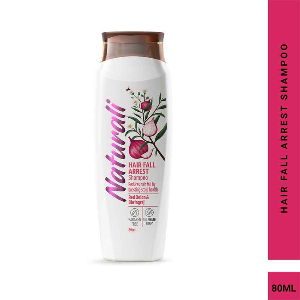 Buy Naturali Hairfall Arrest Shampoo | With Red Onion & Bhringraj | Reduces Hair Fall By Boosting Scalp Health | 80 Ml - Purplle