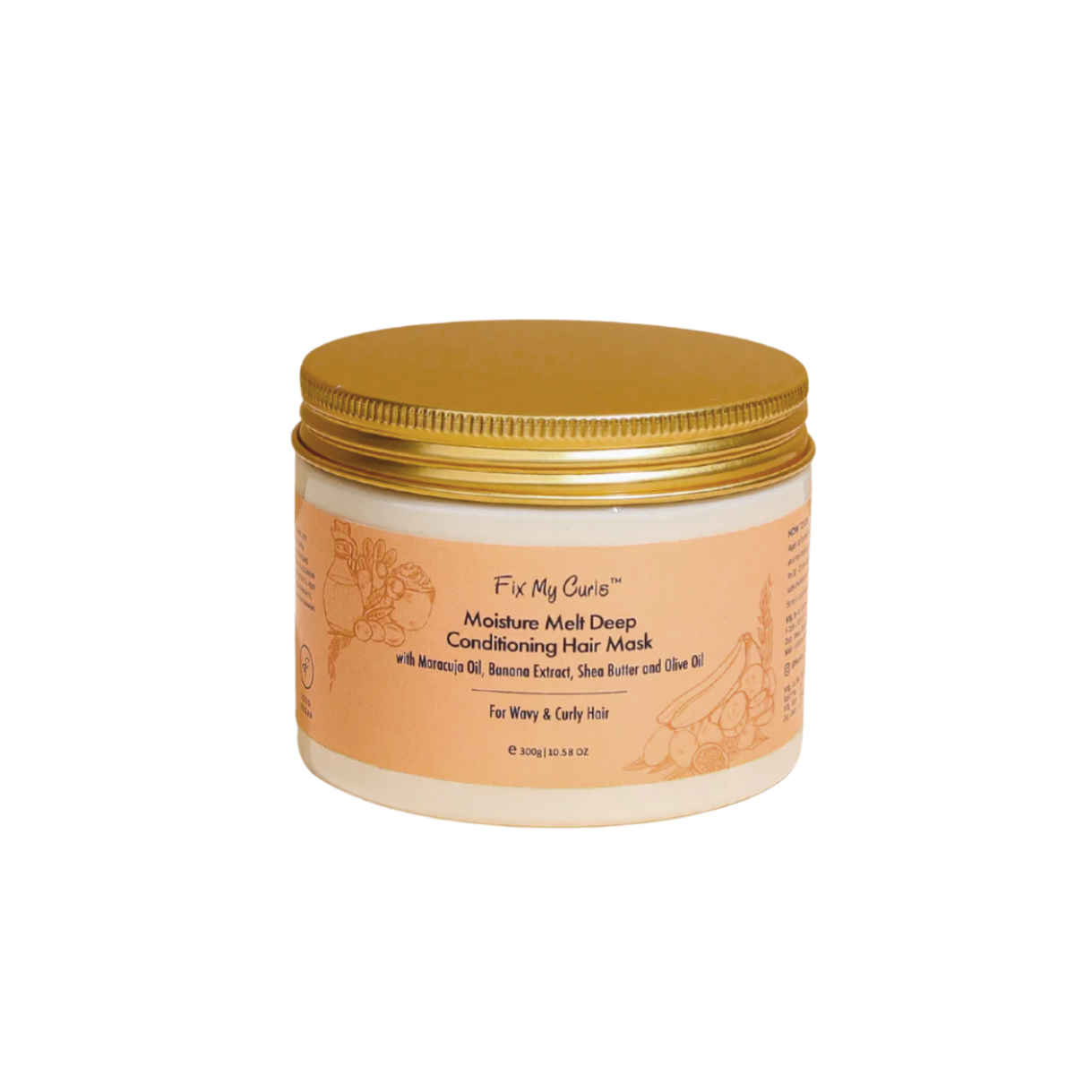 Buy Fix My Curls Moisture Melt Deep Conditioning Hair Mask With Maracuja Oil, Banana Extract and Shea Butter for Curly and Wavy Hair 300 gms - Purplle