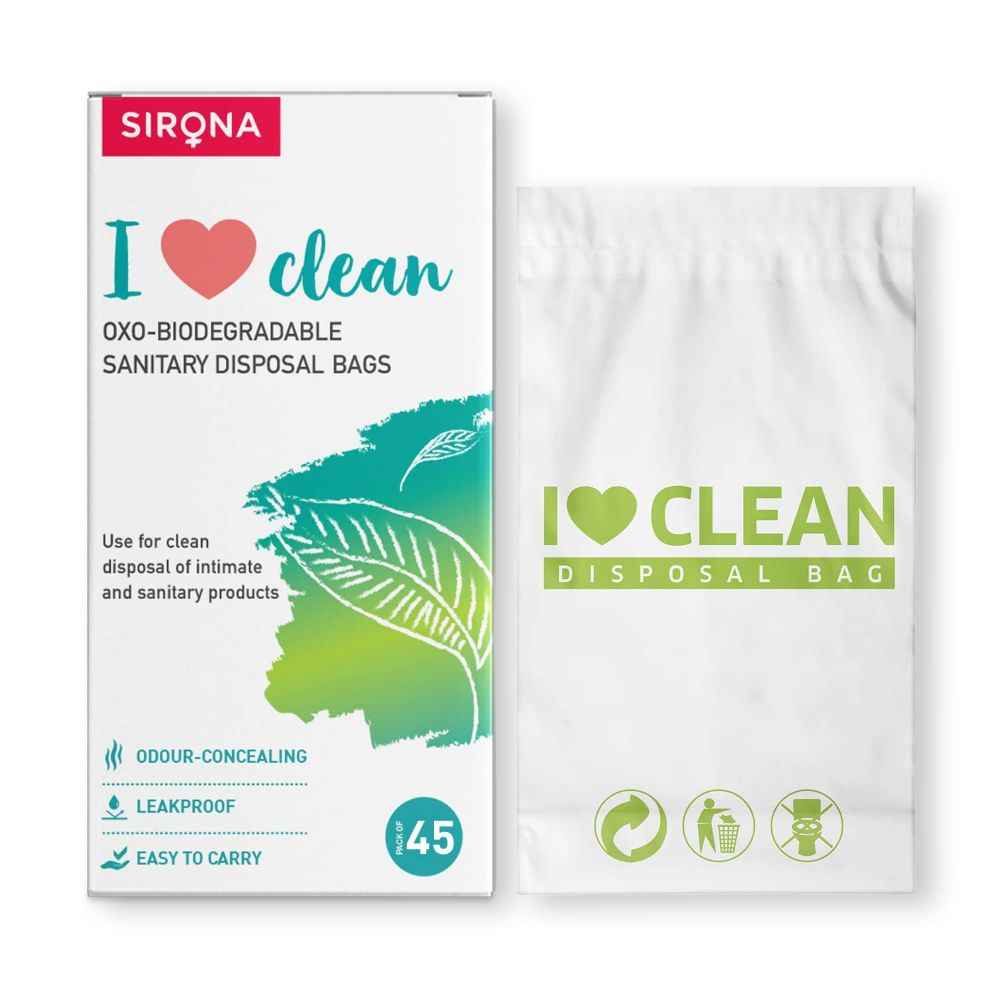 Buy Oxo biodegradable Sanitary & Diaper Disposal Bags by Sirona (2 Pack - 45 Bags Each) - Purplle