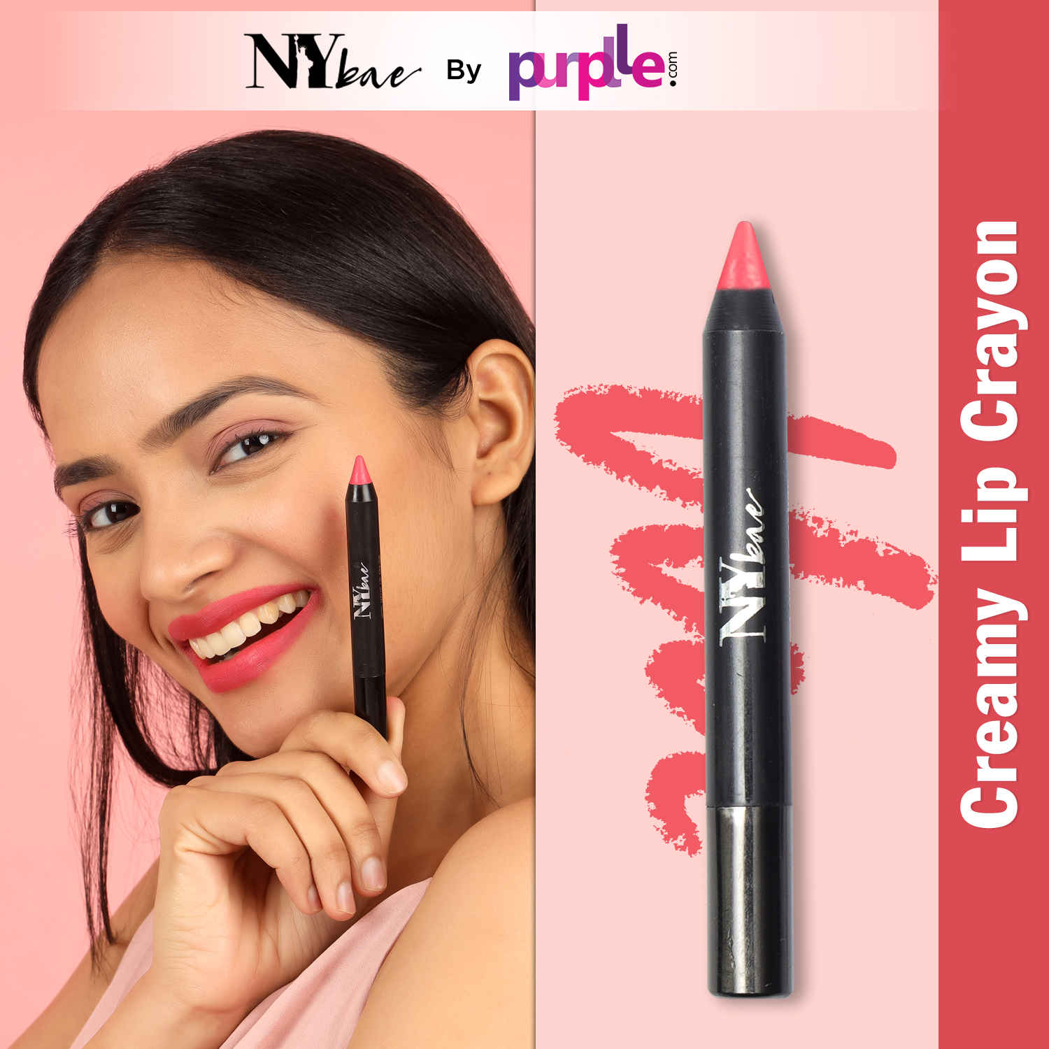 Buy NY Bae Mets Matte Lip Crayon - Swing Like Me 8 (2.8 g) | Pink | Creamy Matte | Crayon Lipstick | Moisturizing | SPF Protection - Purplle