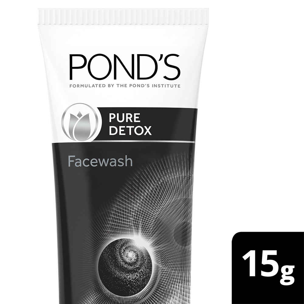 Buy Pond's Pure Detox Anti-Pollution Purity Face Wash With Activated Charcoal, 15 g - Purplle
