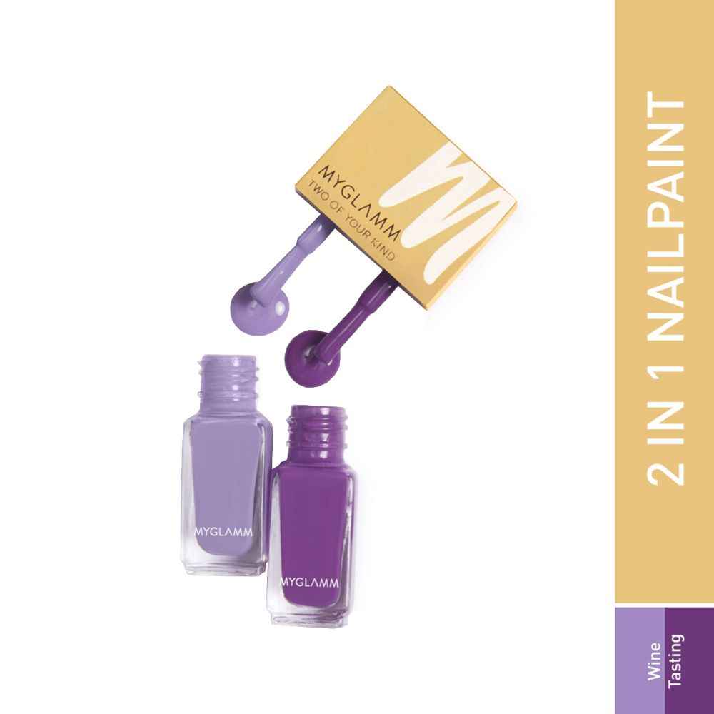 Buy MyGlamm 2IN1 Nail Paint-Wine Tasting -2X5ml - Purplle