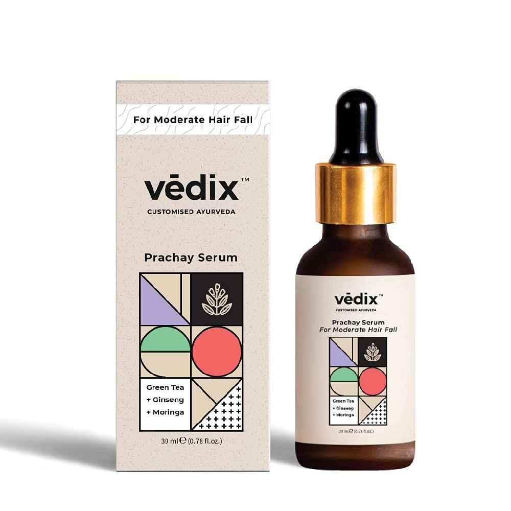 Buy Vedix Customized Ayurvedic Hair Serum | Prachay Serum For Moderate Hair Fall | With Green Tea + Ginseng + Moringa | For Reducing Hair Fall | For Hair Growth |(10 ml) - Purplle