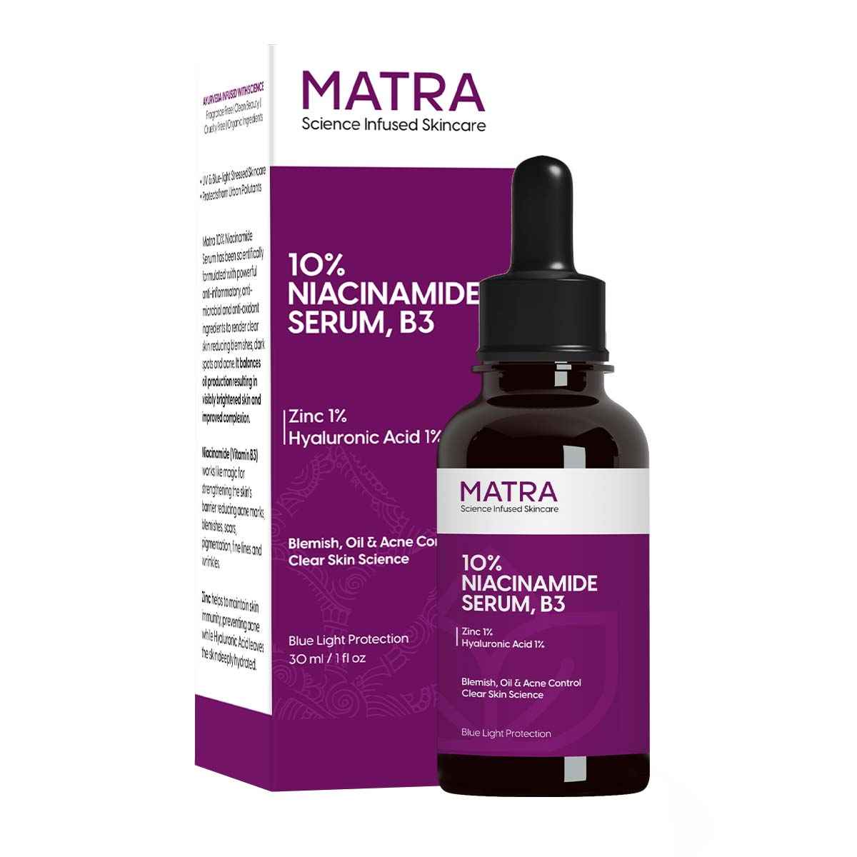 Buy Matra 10% Niacinamide Face Serum for Acne Marks, Blemishes and Open Pores (30 ml) - Purplle