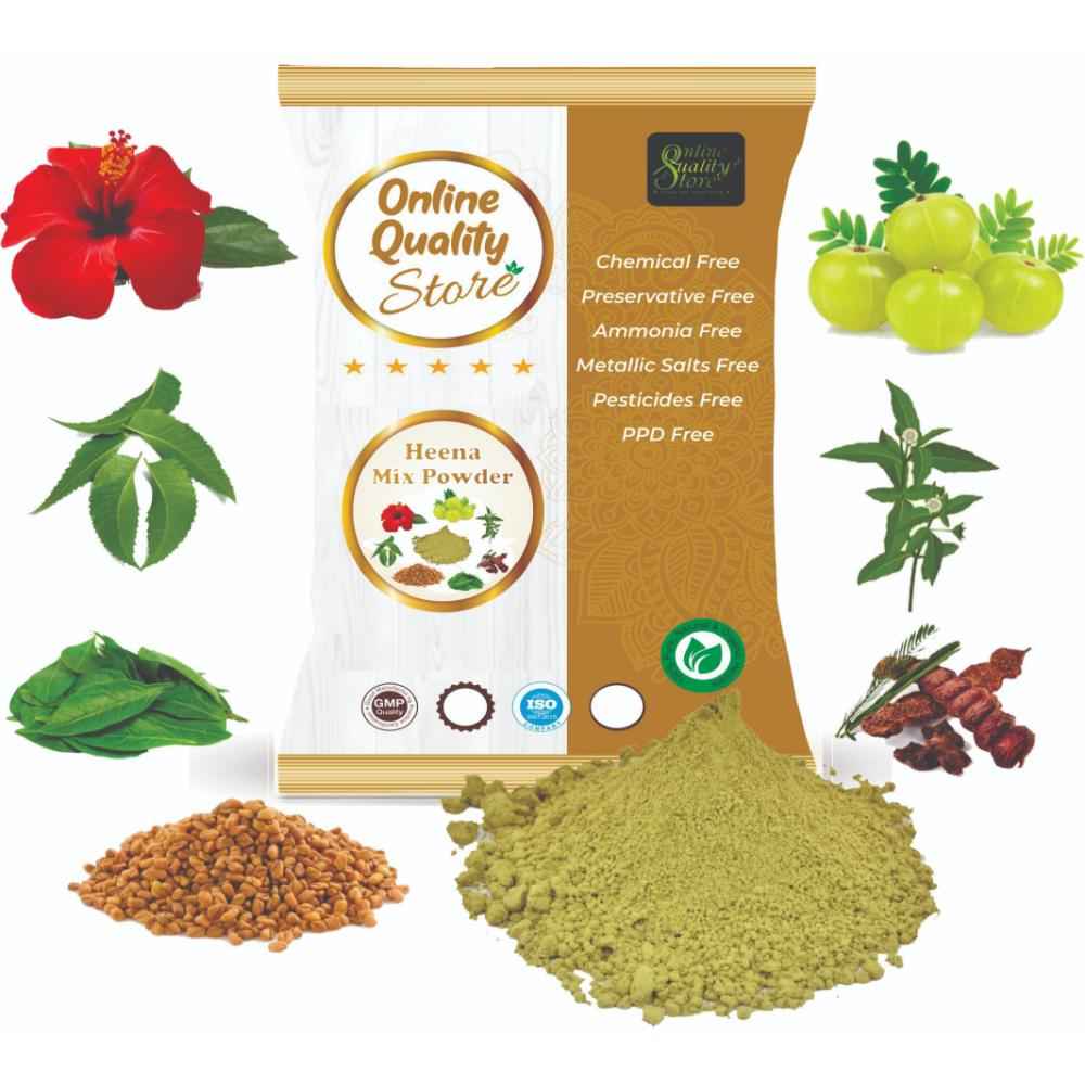 Buy Online Quality Store Henna Mix Powder With Shikakai, Methi,Amla,Bringraj,hibiscus,Neem and Heena for Hair Wash|Mehndi Mix powder|Herbal hair care powder,50 gm - Purplle