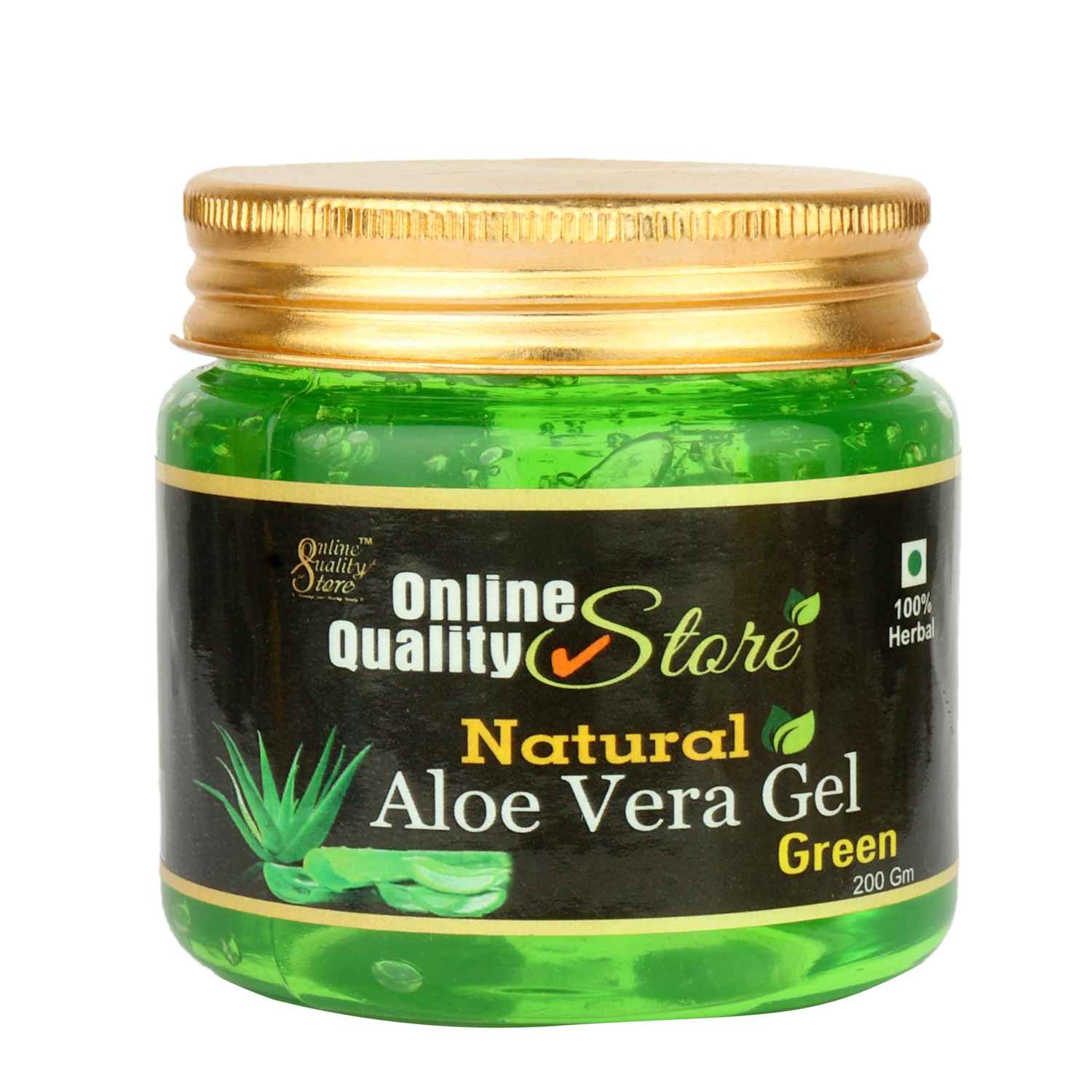 Buy Online Quality Store Organic Aloe Vera Gel green |pure aloe vera gel for face and hair |Non-Toxic Aloe Vera Gel for Acne, Scars, Glowing & Radiant Skin,200g - Purplle