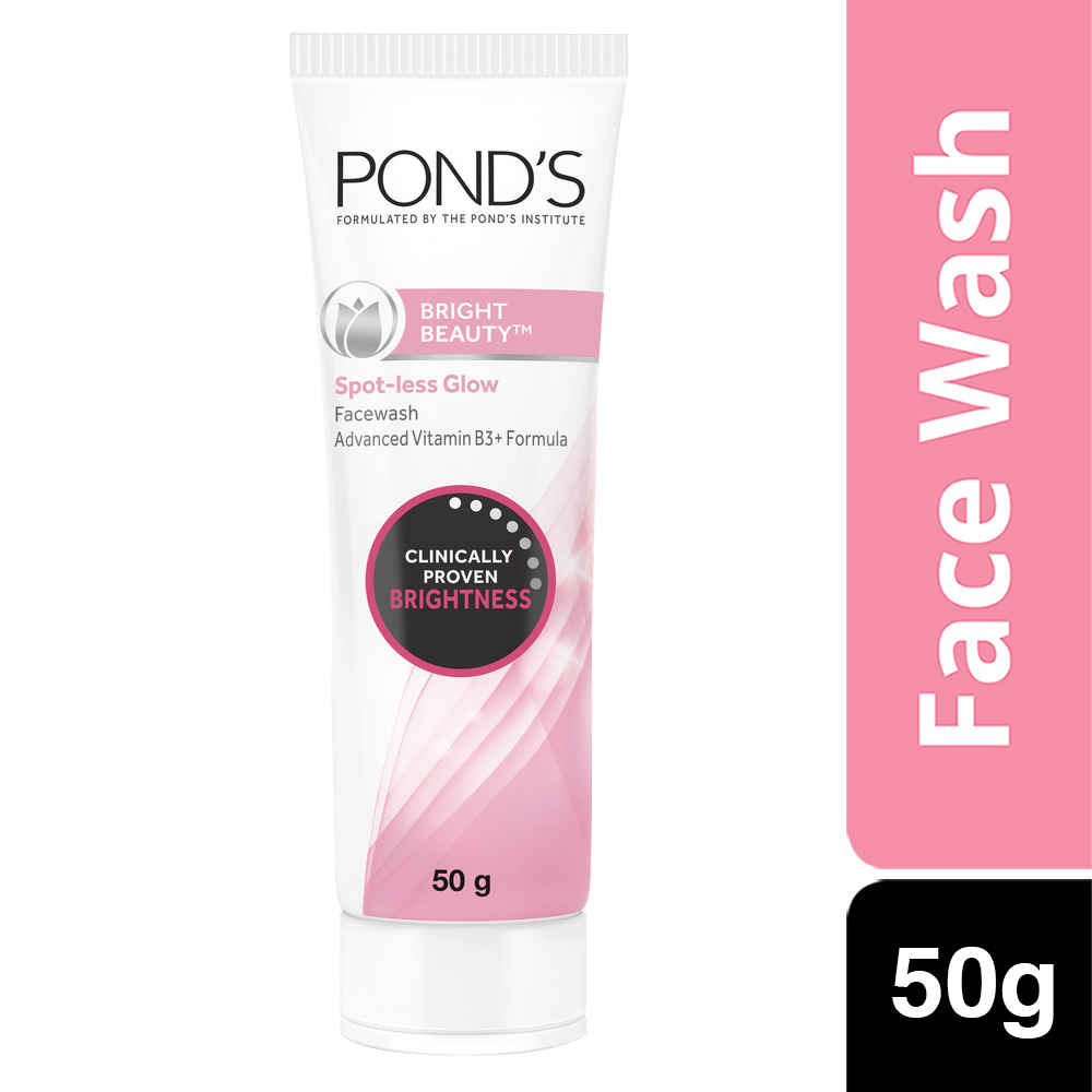 Buy Pond's Bright Beauty Spot-less Glow Face Wash With Vitamins (50 g) - Purplle
