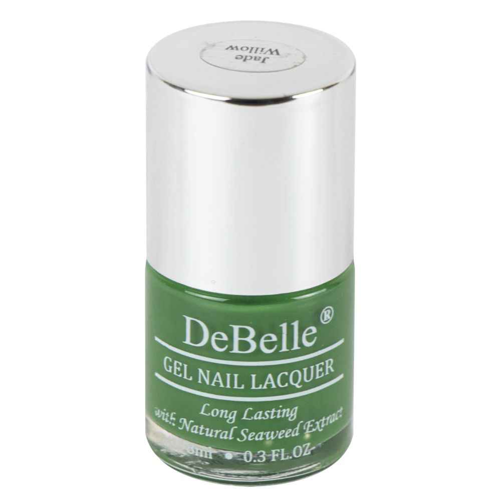 Buy DeBelle Gel Nail Lacquer Glossy Jade Willow - Dark Jade Green (8 ml) - Purplle