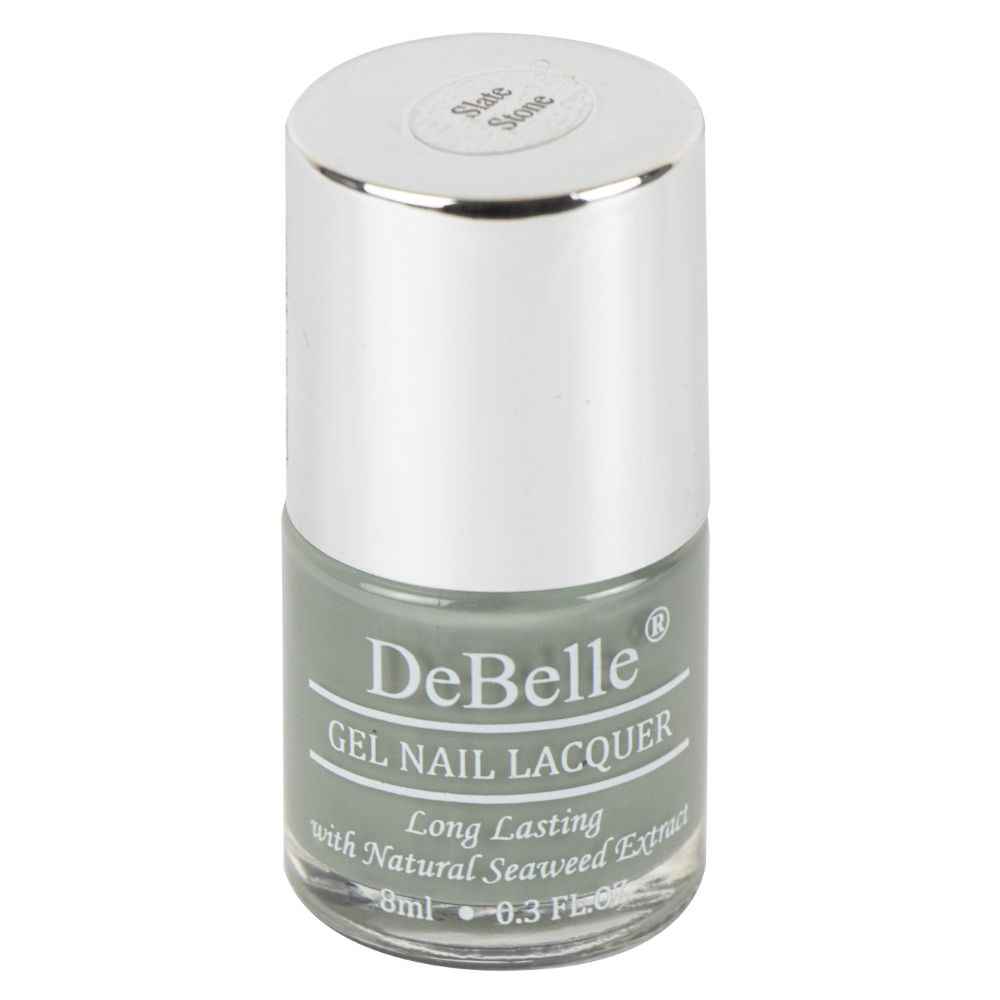 Buy DeBelle Gel Nail Lacquer Glossy Slate Stone - Slate Grey (8 ml) - Purplle