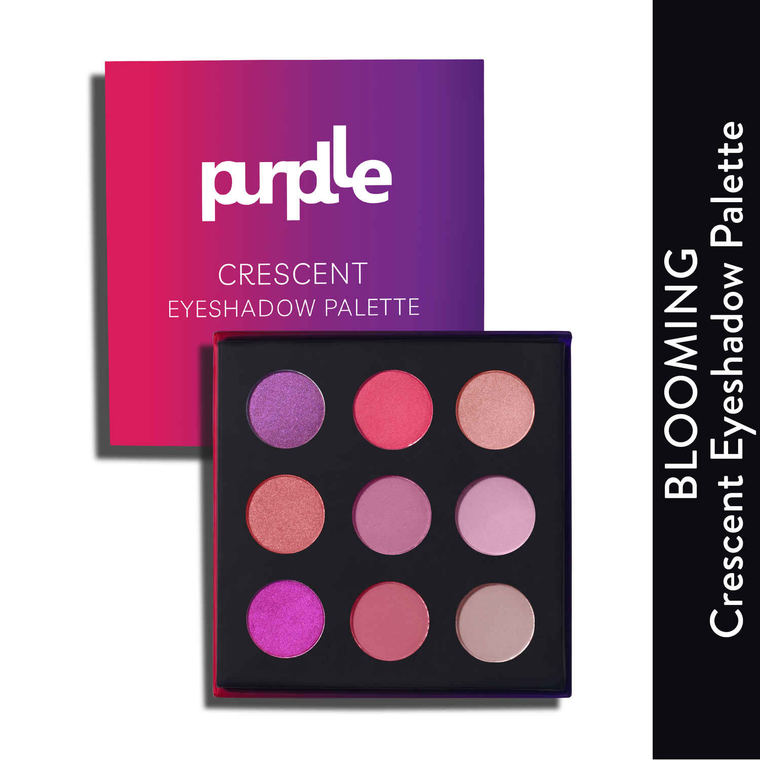 Buy Purplle Crescent Eyeshadow Palette - Blooming | Lilac | High Pigmentation | Highly Blendable | Matte | Shimmer | Long lasting ,10.8 gm - Purplle