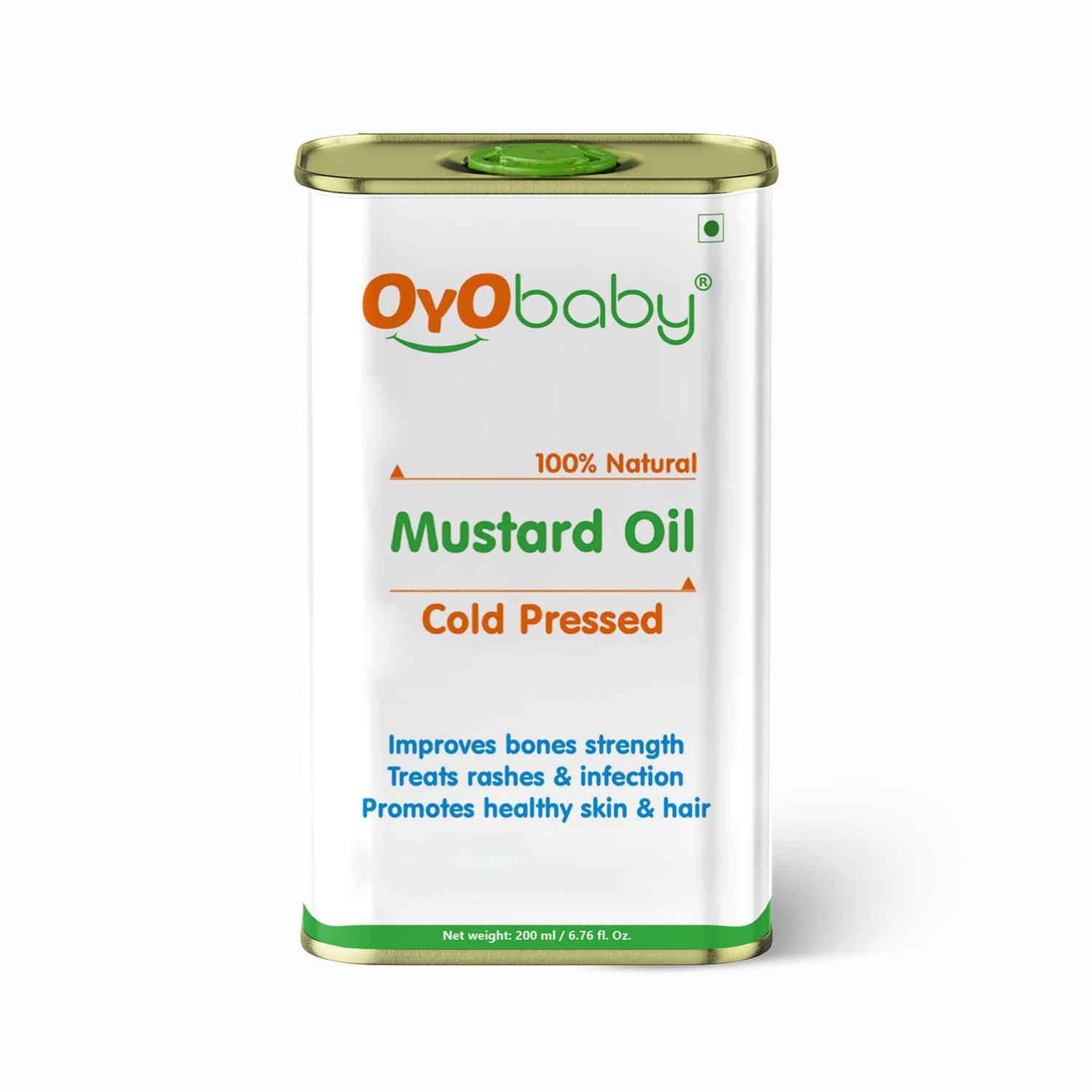 Buy Oyo Baby  Mustard Oil |Cold Pressed |Best For Bone Developmemt And Healthy Muscles | Nourishes Skin And Hair - 200 ml - Purplle