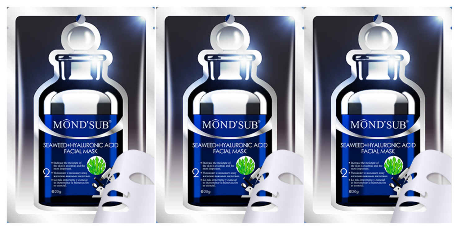 Buy MOND'SUB Algae(Seaweed)+Hyaluronic Facial Sheet Mask - Pack of 3 - Purplle