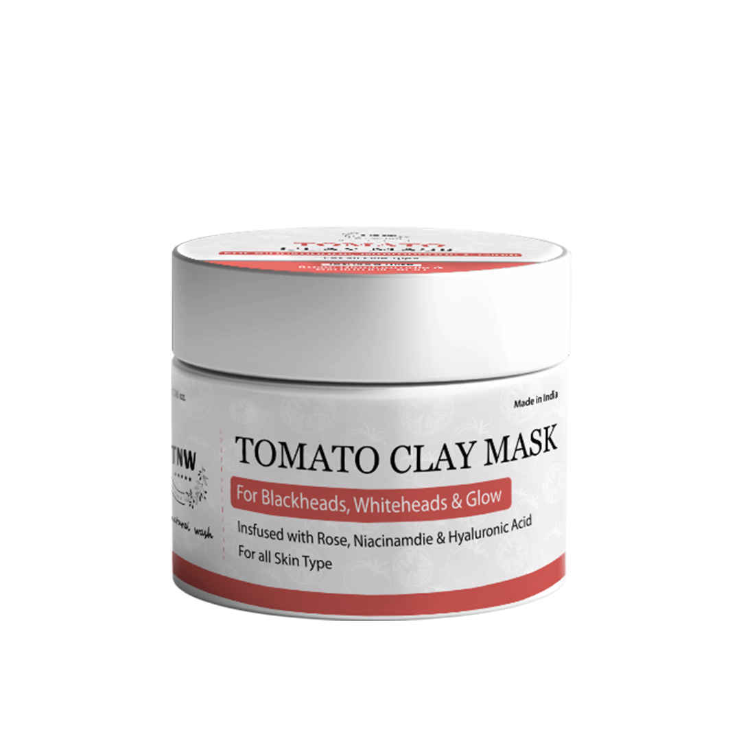 Buy TNW The Natural Wash Tomato Clay Mask for Glowing & Healthy Skin | With Niacinamide & Hyaluronic Acid | Natural & Chemical-Free Clay Mask - 50 gm - Purplle