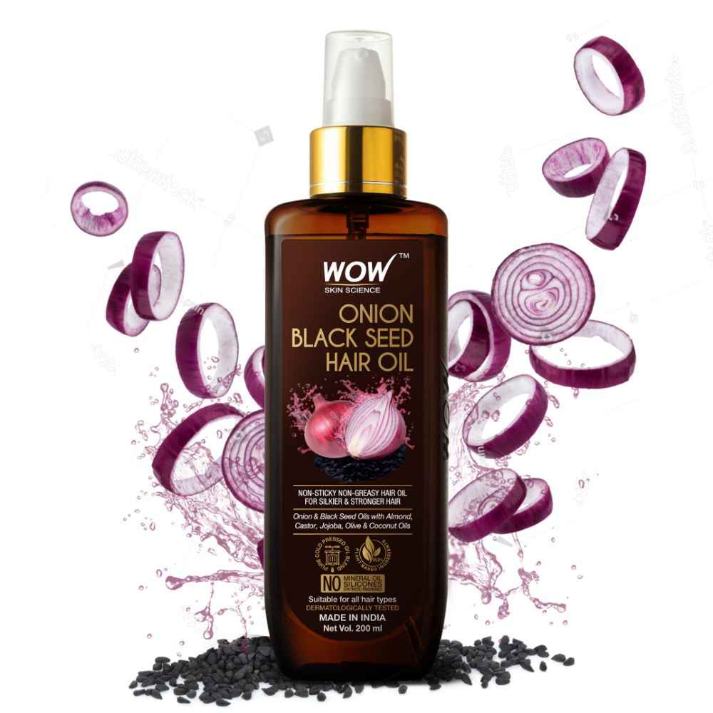 Buy WOW Skin Science Onion Black Seed Hair Oil (200 ml) - Purplle