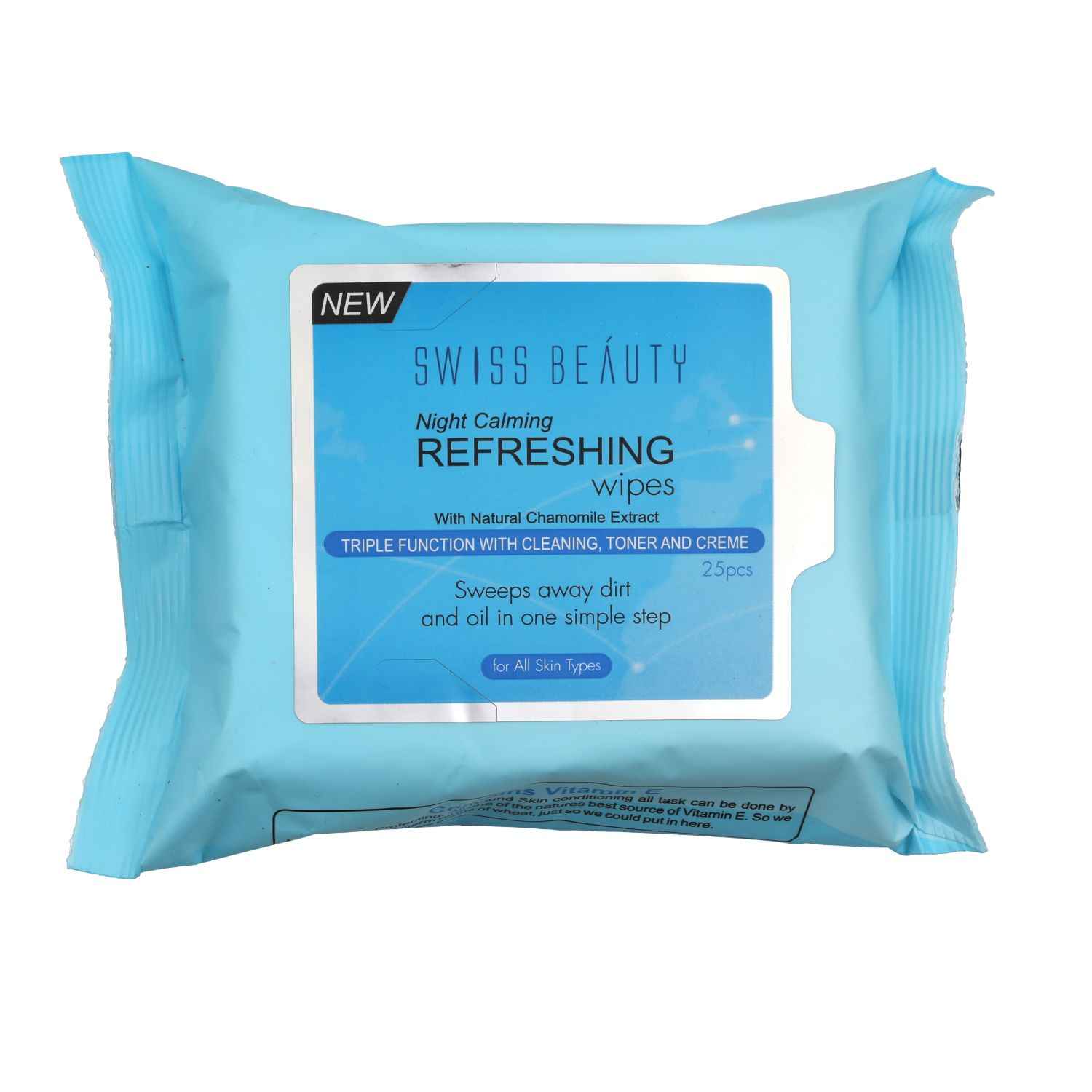 Buy Swiss Beauty Daily Essentials Makeup Remover Cleansing Wet Wipes - Naural-Chamomila (25 Pcs) - Purplle