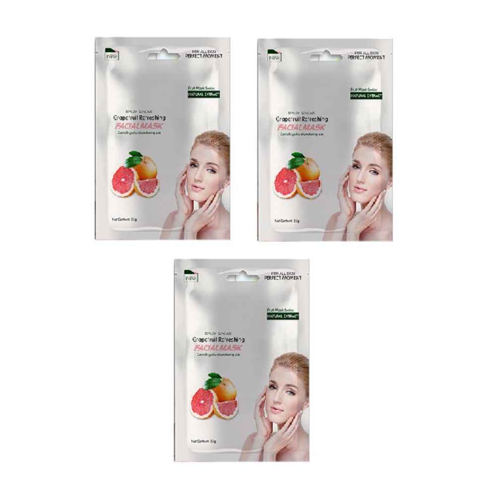 Buy MOND'SUB Grape Fruit Face sheet Mask Pack of 3 - Purplle
