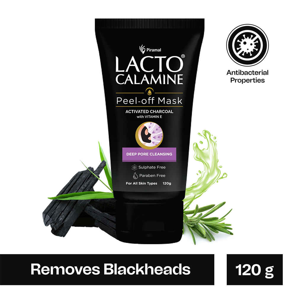 Buy Lacto Calamine Peel Off Mask with Activated Charcoal and Vitamin E deep pore cleansing – No Parabens No Sulphates (60 gm) - Purplle