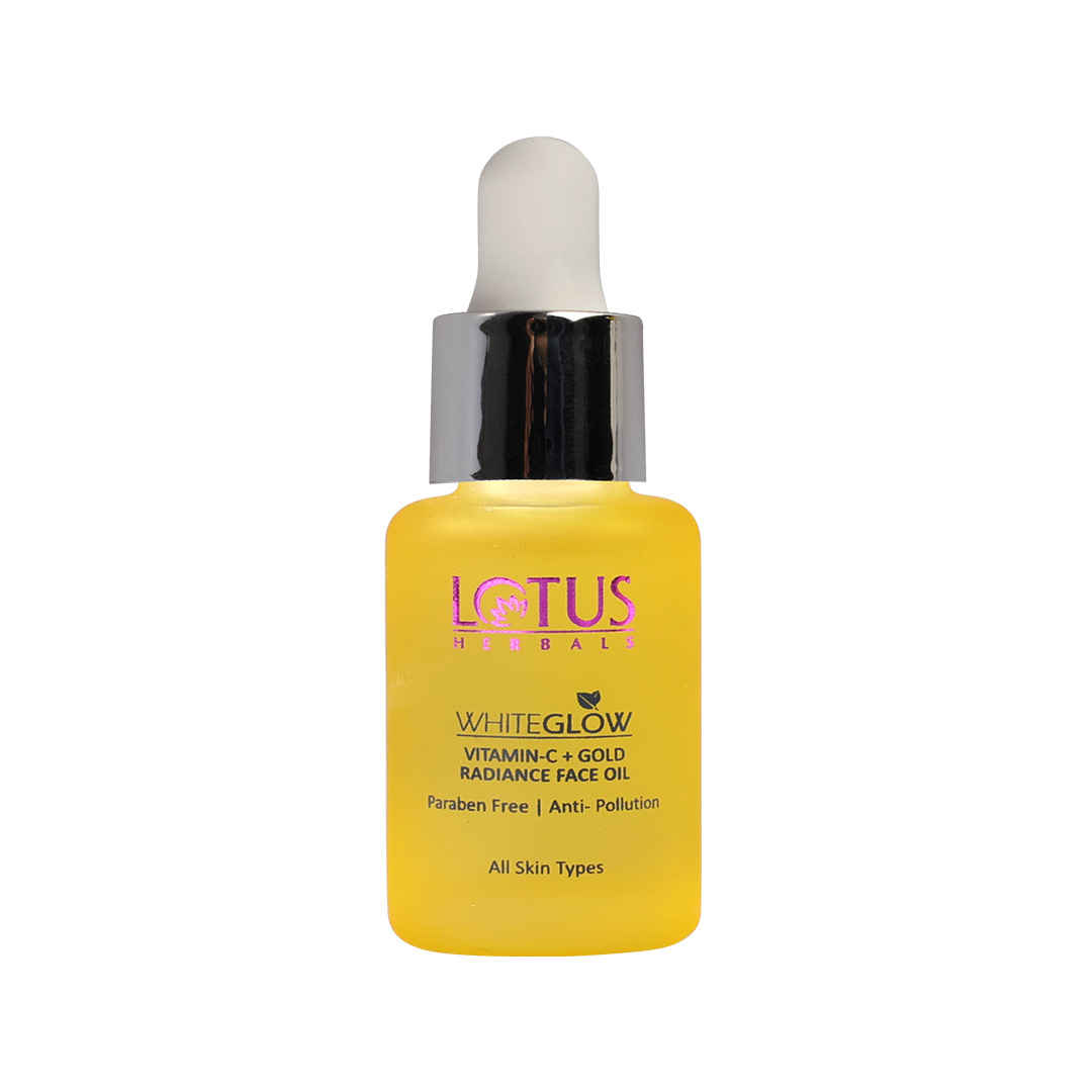 Buy Lotus Herbals WhiteGlow Vitamin C and Gold Radiance Face Oil | For Dull & Dry Skin | Intense Hydration | 15ml - Purplle