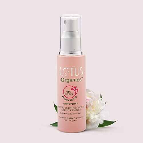 Buy Lotus Organics+ Precious Brightening Toning Essence | 100% Organic White Peony | Sulphate & Paraben Free Face Toner | All Skin Types | 50ml - Purplle
