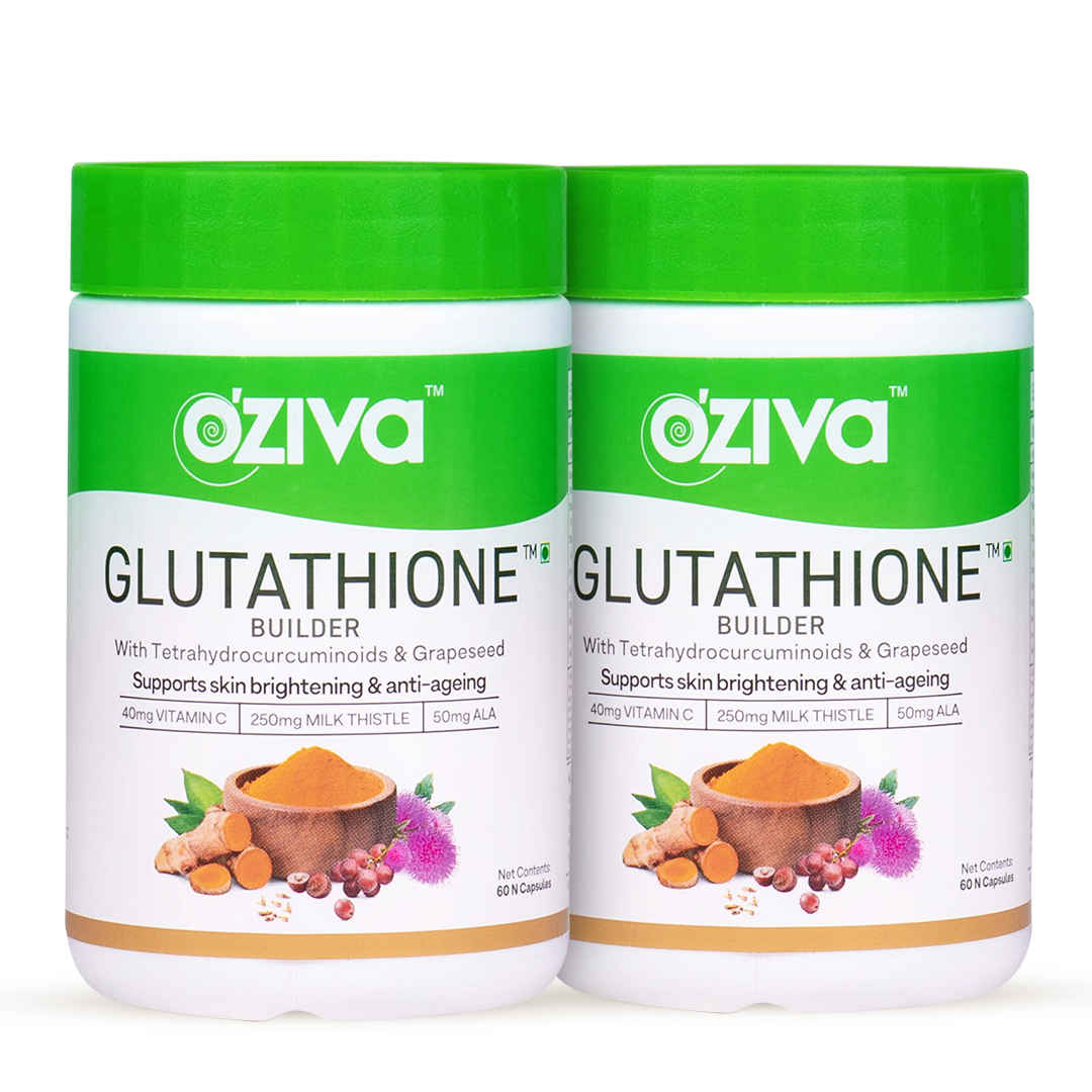 Buy OZiva Glutathione Builder (with ALA, Skin Vitamins ) for Skin Brightening & Anti-Ageing (Pack of 2) - Purplle